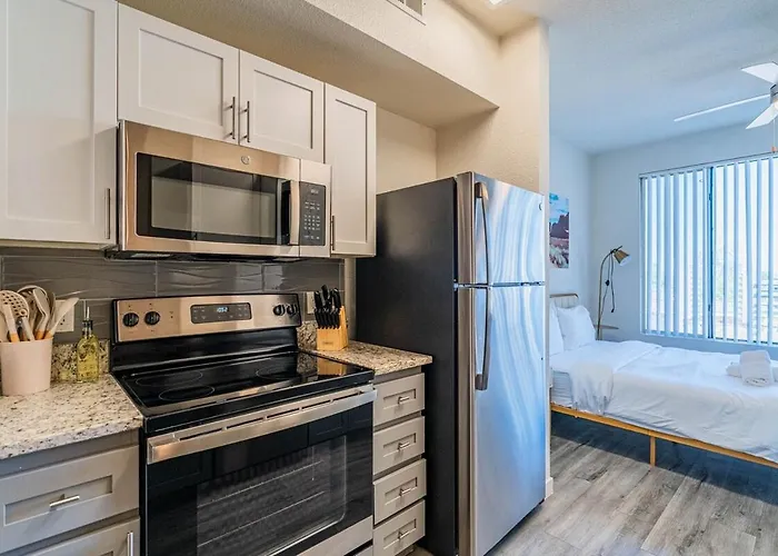 Apartment Stylish Studio-1br 1ba, Pool, Gym, Free Parking, Game Room, Ev *